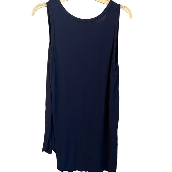 K Ld-Signature Navy Sleeveless Top Shirt Blouse Size Medium - Picture 2 of 12